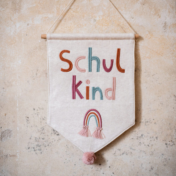 Banner aus Stoff Schulkind